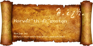 Horváth Ágoston névjegykártya